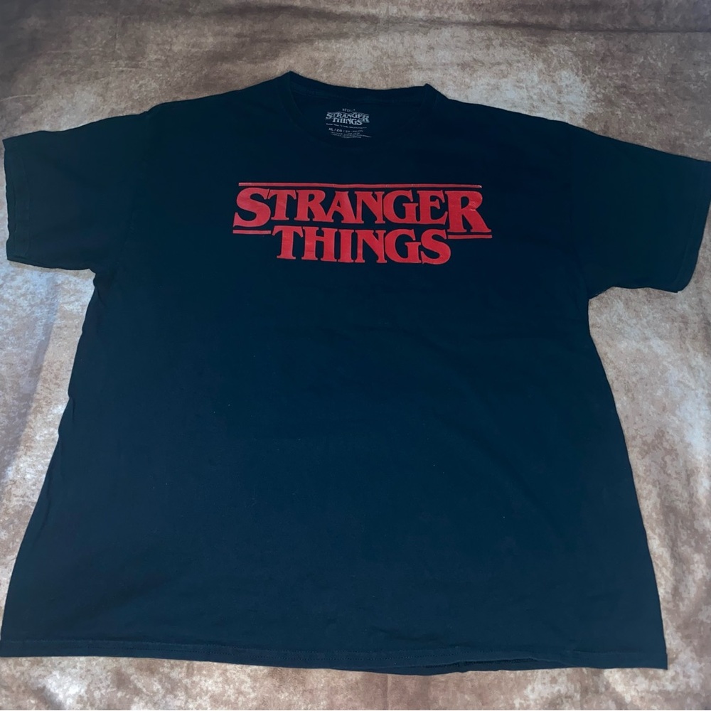 Stranger Things Black and Red Men's Short Sleeve Tee
